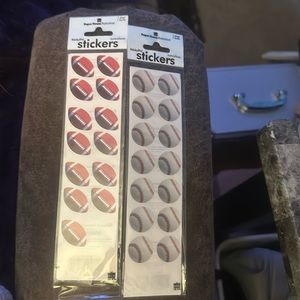 Football and baseball stickers